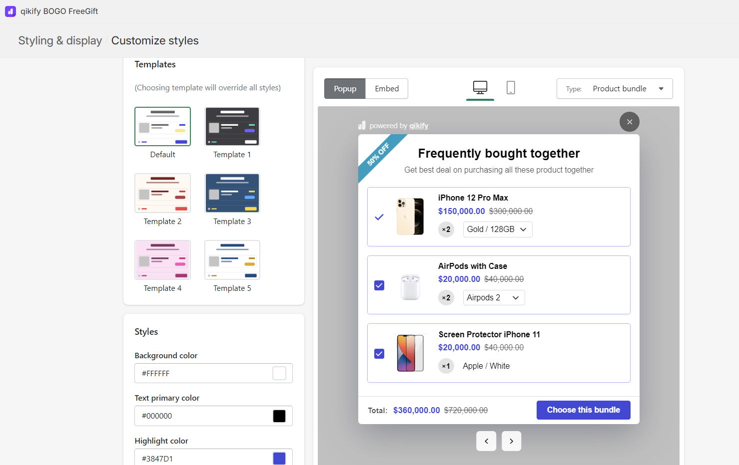 how to add bundle product in shopify