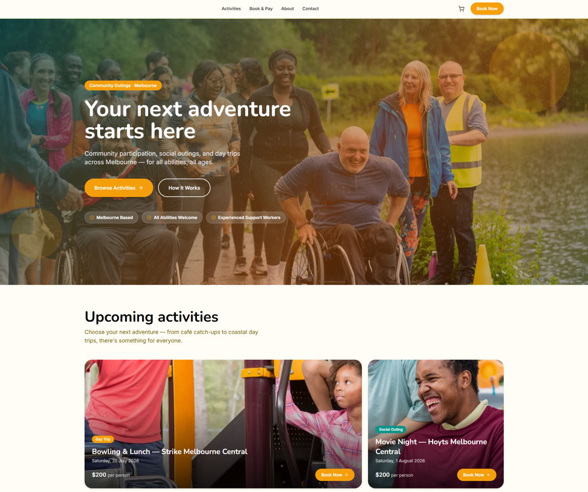 Screenshot of Your Day Out , from the godaddy airo websites collection.