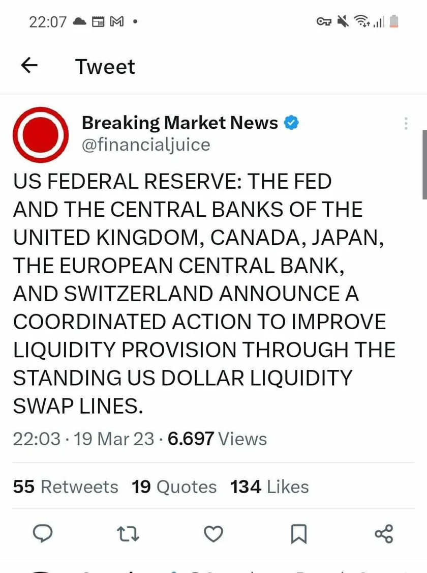 Central banks announcement