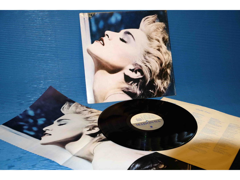MADONNA  - "True Blue" - Sire Records 1986 1st Pressing w/Poster