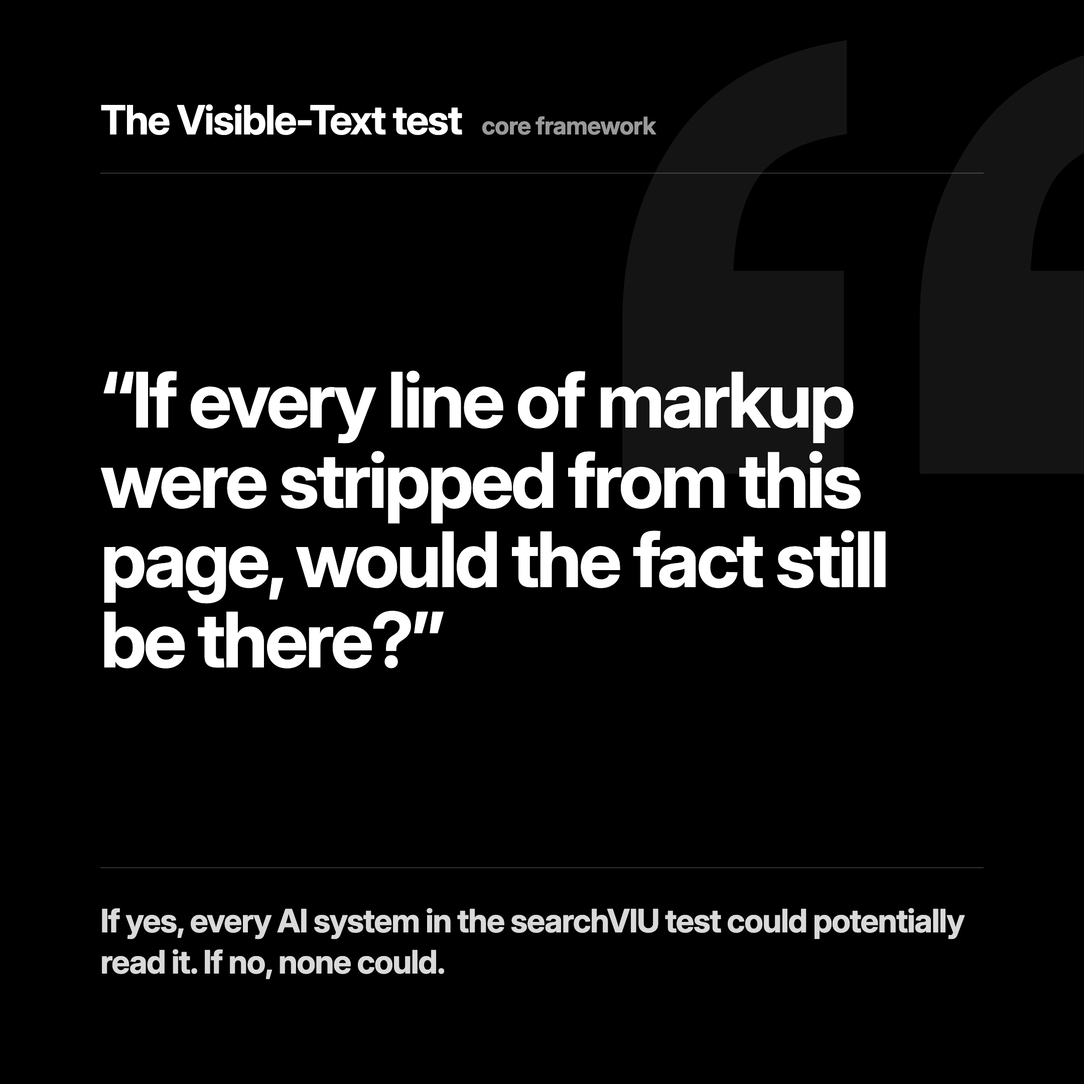 The Visible-Text test (core framework)