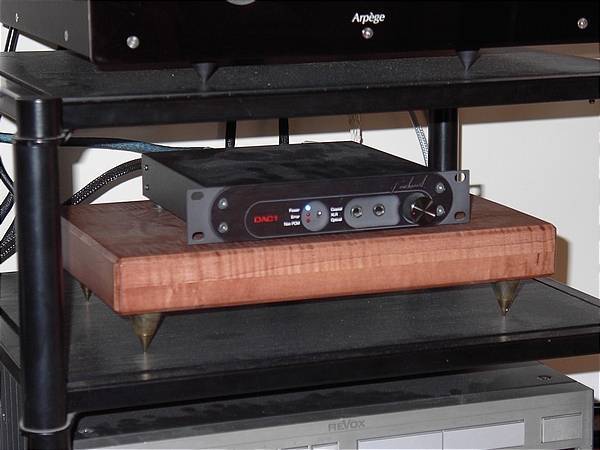 DAC-1 with custom-made maple platform