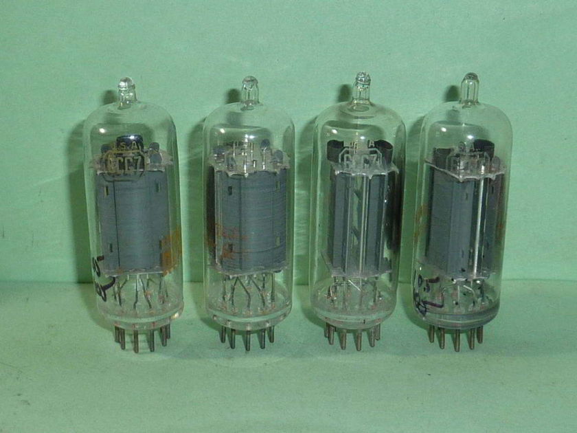 RCA 6CG7 6FQ7 Clear Top Tubes, Matched Quad, Test NOS