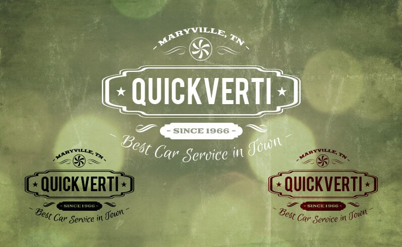 Ретро логотип в PSD формате для Фотошоп