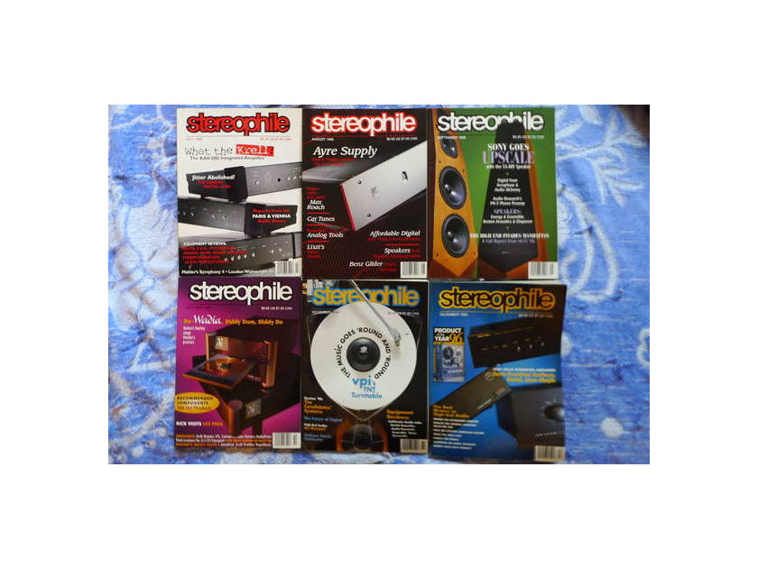 Stereophile mags - 1996 complete year
