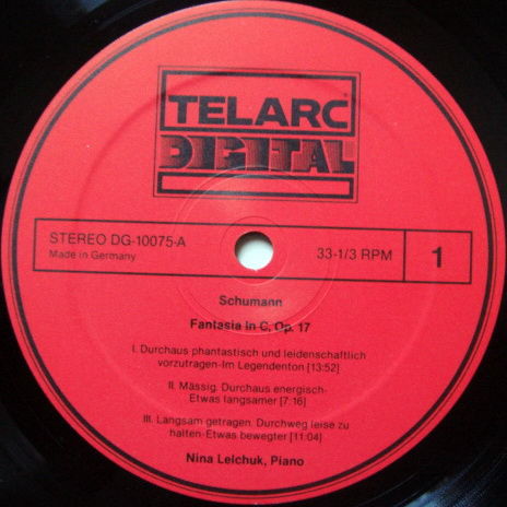 ★Audiophile★ Telarc / NINA LELCHUK, - Schumann Fantasia...