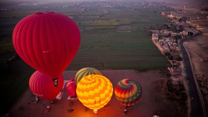 Hot air balloon ride over Luxor