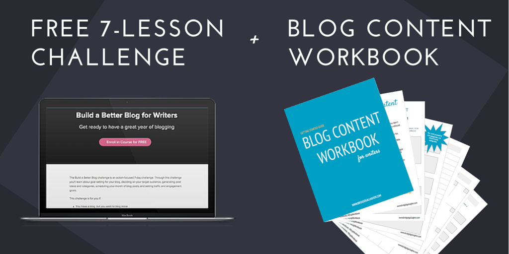 Build a better blog in 2016: A community-building challenge for writers and bloggers who want to up their blogging game. A FREE workbook, seven-lesson course, and online workshop replay, plus support to help you focus your blogging goals and create a content plan for 2016. Click through to join and sign up to get your FREE workbook!