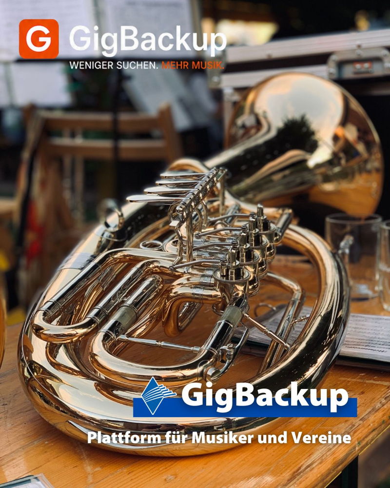 🎷 GigBackup - Weniger suchen. Mehr Musik. 🎷

Kurz vor einem Konzert oder einem Auftritt fällt eine Musikerin oder ein Musiker aus. Innerhalb kürzester Zeit muss Ersatz gefunden werden. Die Suche kostet wertvolle Zeit, bindet ehrenamtliches Engagement