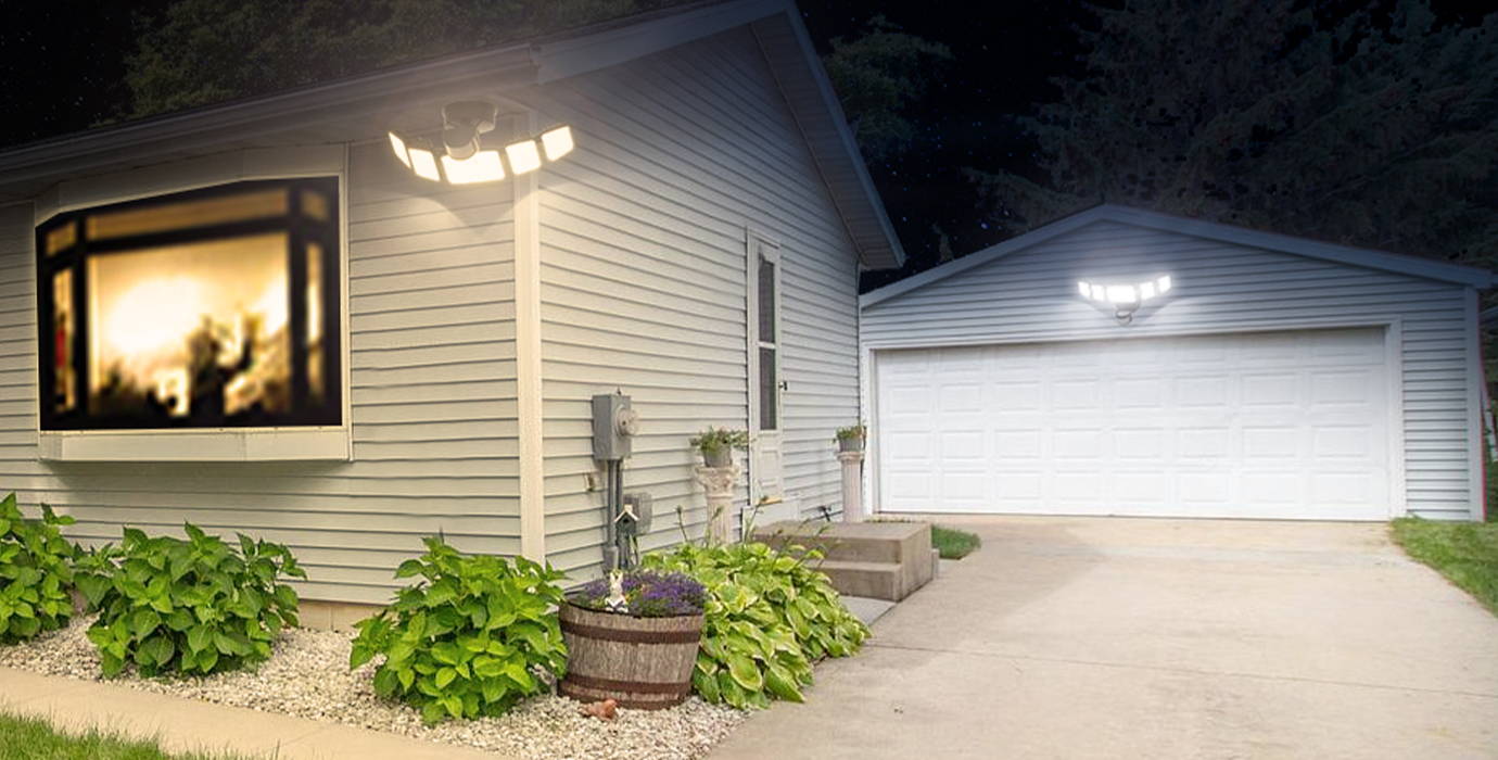 Onforu 5 Heads 55W Smart LED Motion Detector Outdoor Security Lights ...