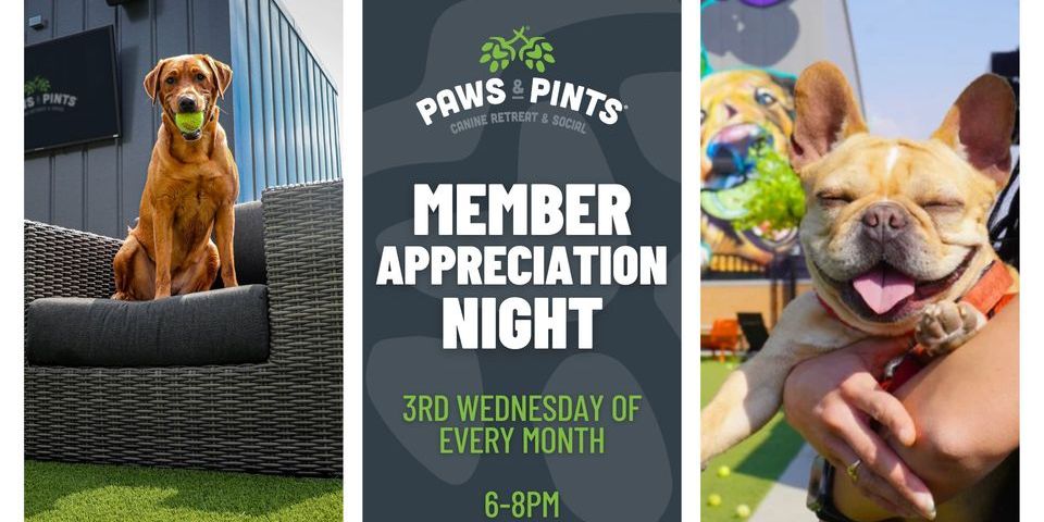 Paws & Pints Member Appreciation Night promotional image