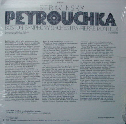 ★Sealed★ RCA Gold Seal / MONTEUX, - Stravinsky Petrouchka!