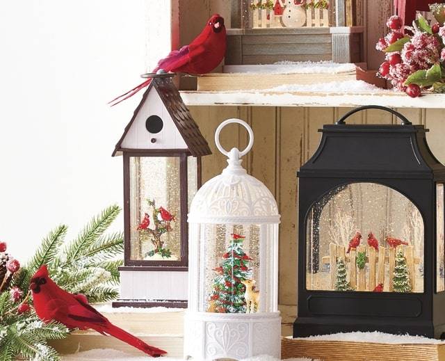 raz imports lit cardinal water lanterns