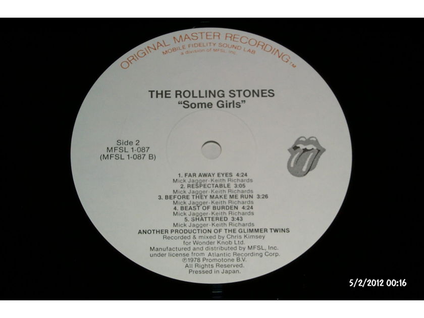 Rolling Stones - Some Girls Mobile Fidelity Vinyl mfsl audiophile vinyl lp nm