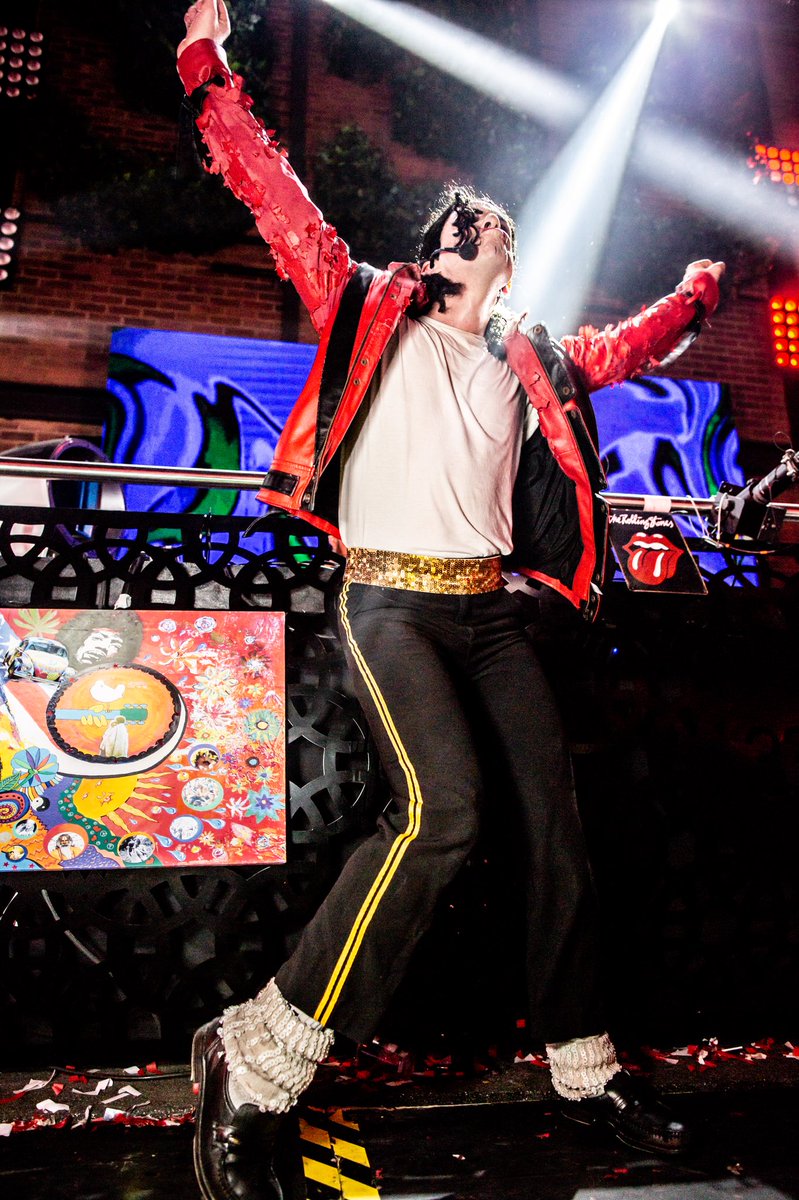 Photo of Michael Jackson impersonator performing