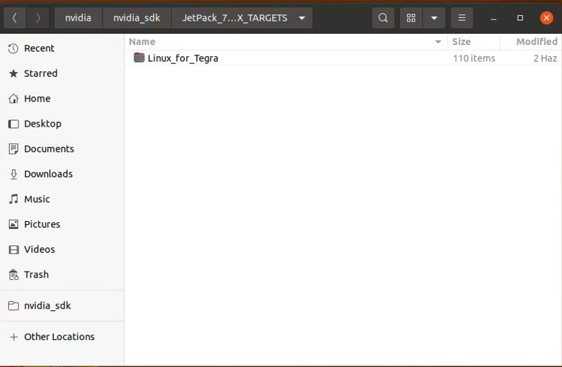 Target HW image folder