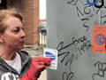 graffiti removal from electrical box with graffiti safewipes