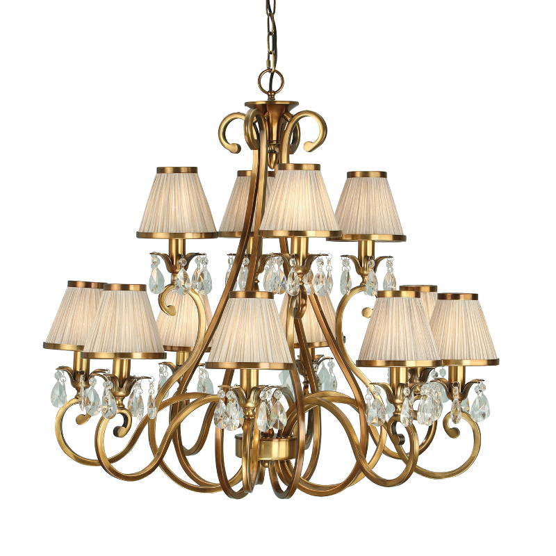 Oksana Brushed Brass Chandeliers