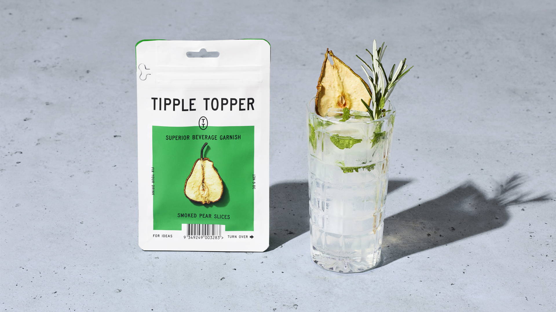 Featured image for Marx Design Blends Utilitarian Packaging With Swanky Cocktail Toppers For Brand Tipple Topper