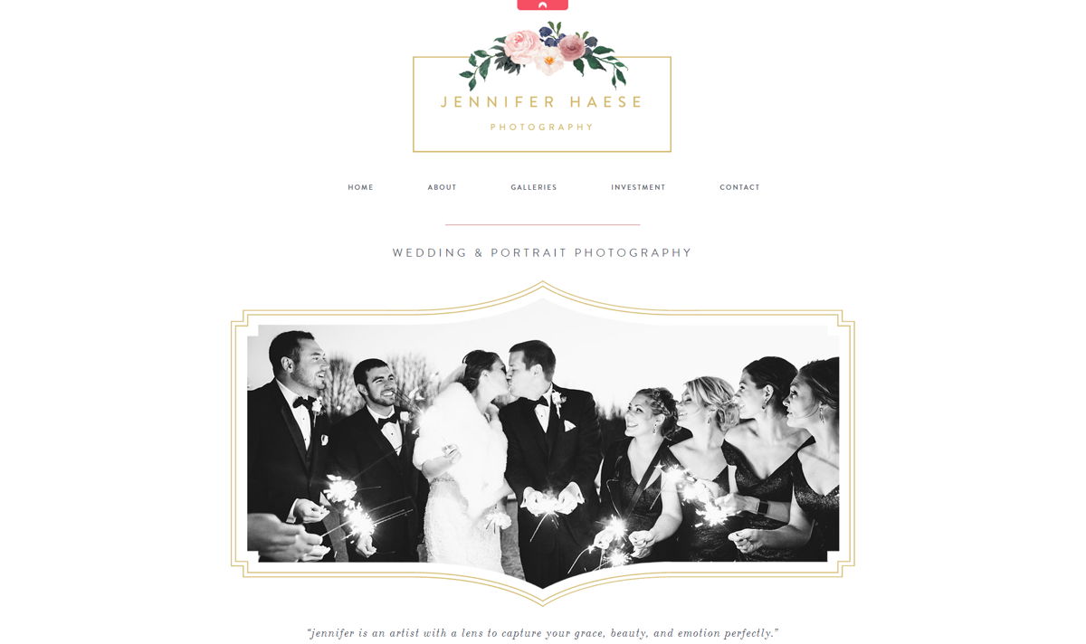 Screenshot of Haese Photography, from the wedding photography websites collection.