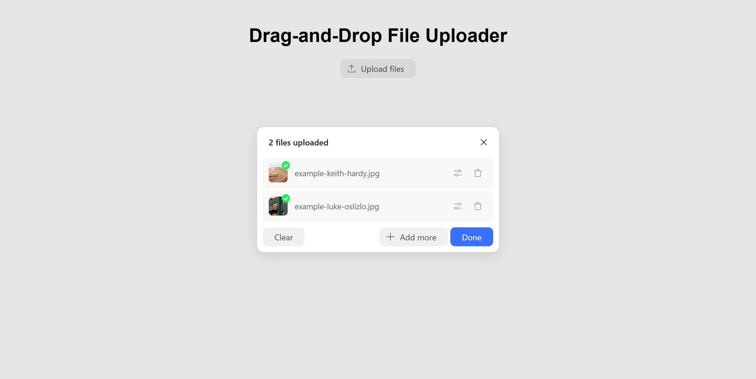 Uploadcare’s File Uploader preview functionality