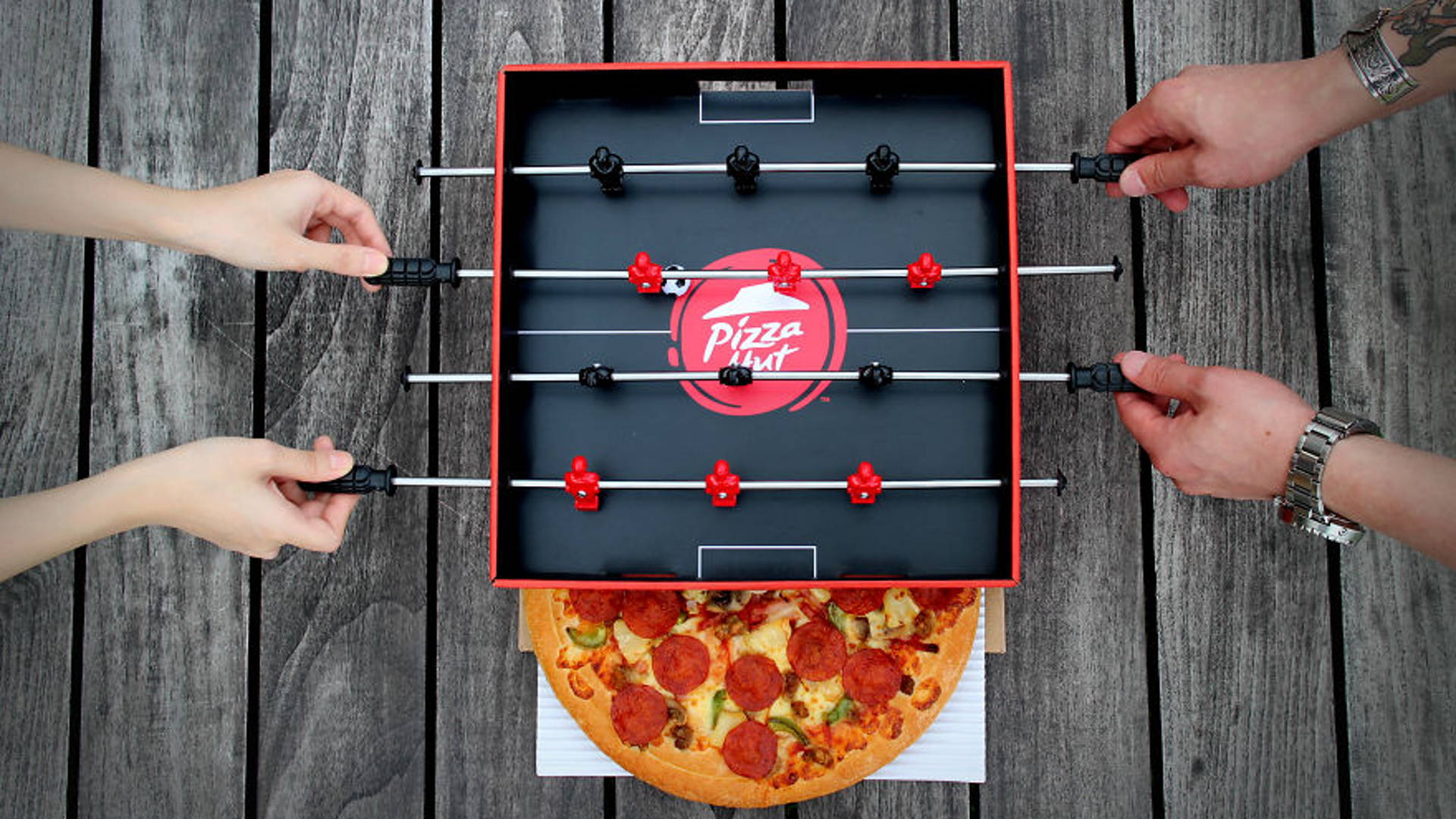 Featured image for Pizza Hut Unveils The Foosball Pizza Box