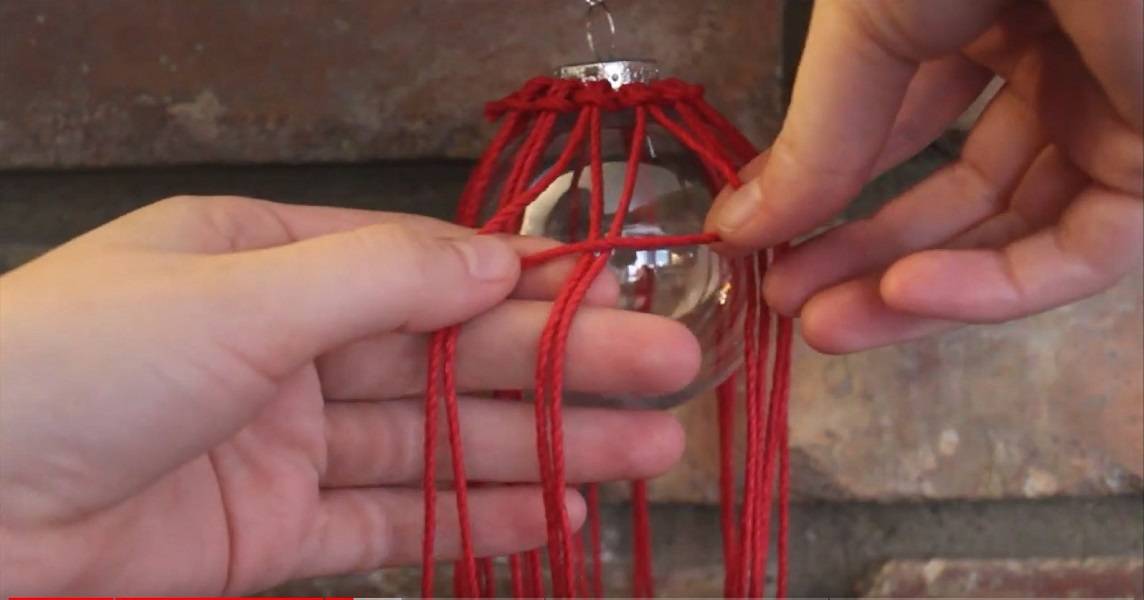 macrame ornament instruction 4