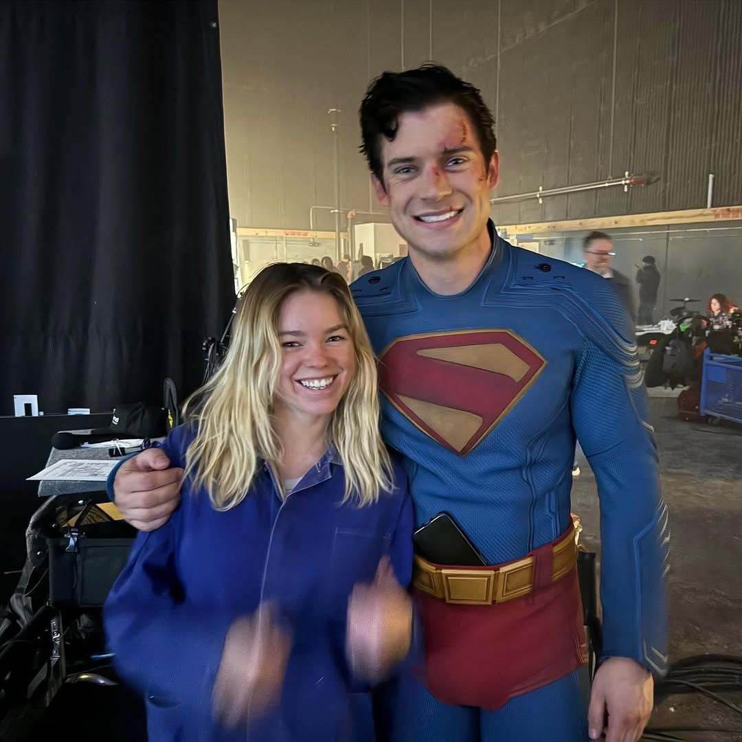First ever photo of the cousins together on the set of #Superman.