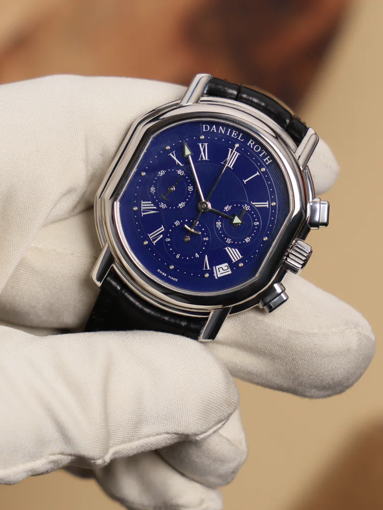 Daniel Roth Masters Chronograph Blue dial Original box and tag cal. el primero 400