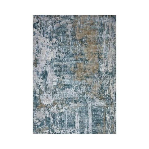 Blue and gray floor matt on white background