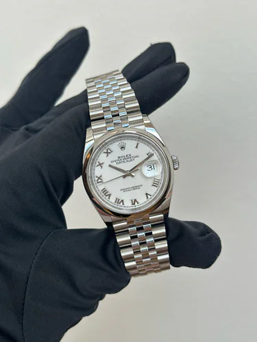 Rolex Datejust 36 White Dial Roman Numerals Jubilee