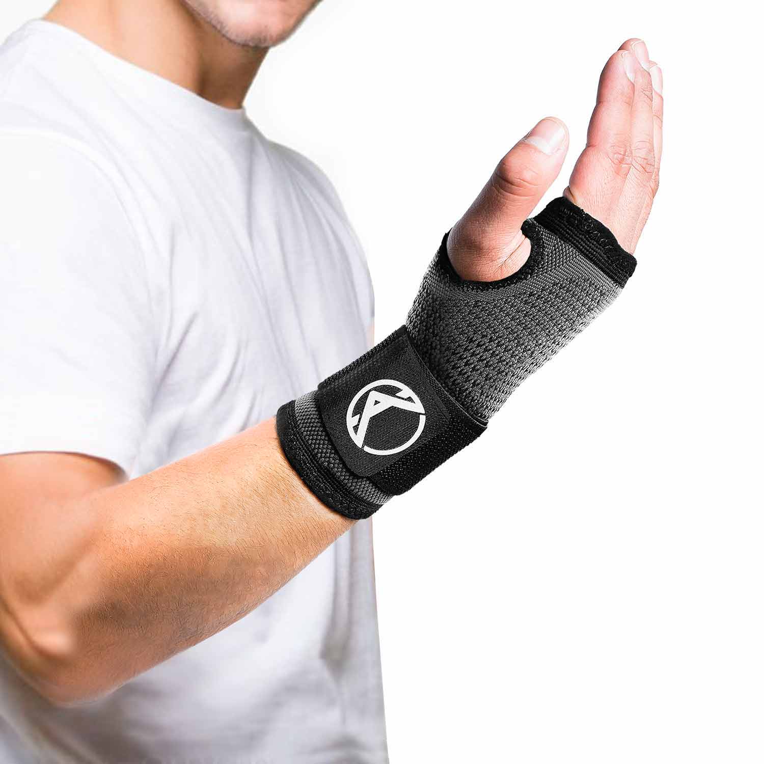 Koprez compression wrist brace comes with wrist support straps for extra stabilization and relief from carpal tunnel pain