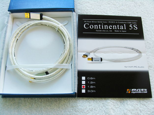 Oyaide Continental 5S silver USB cable  1.8m New In Box