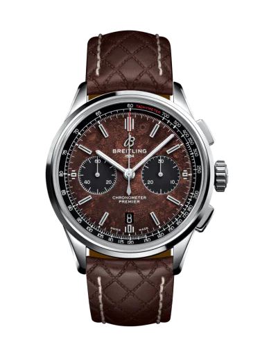 Premier B01 Chronograph 42 Bentley Centenary Stainless Steel / Wood / Calf / Pin