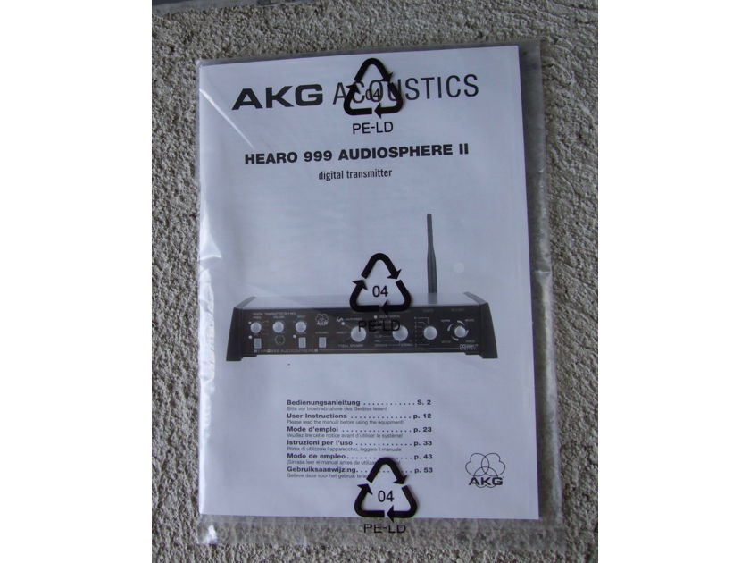 AKG Acoustics Hearo 999 Audiosphere II + AKG Hearo wireless phon Surround headphone system