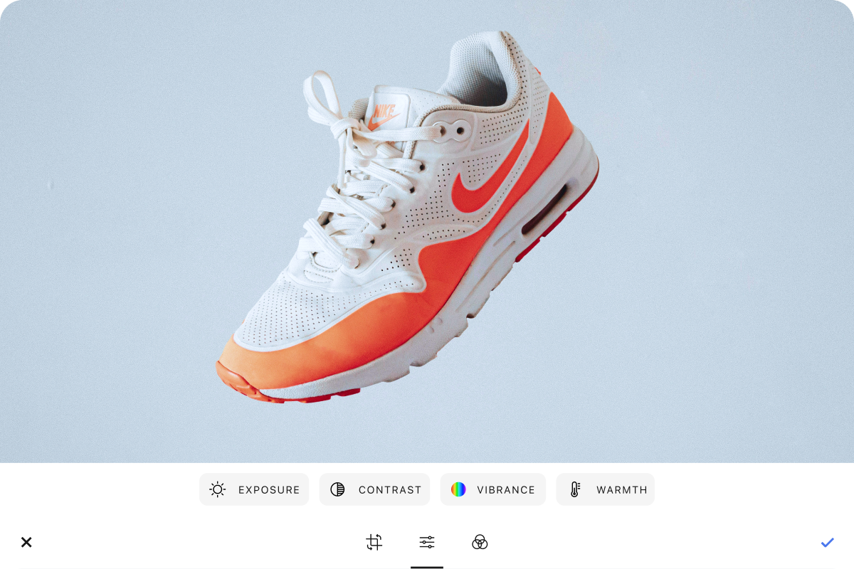 Drop area Image editor