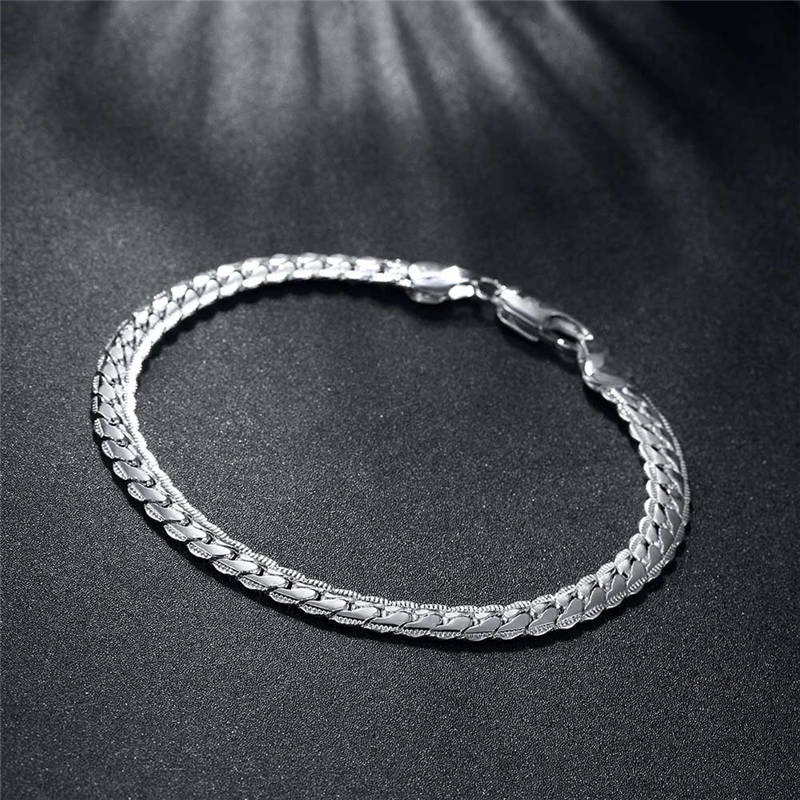 stunning 6mm side by side Chain.  Very beautiful in silver also available in 18k gold plated.
