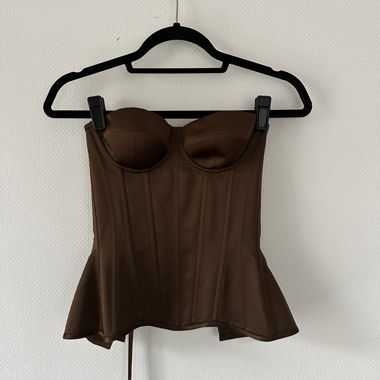 Statnaia chocolate brown corset top
