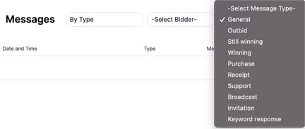 message type messages reporting