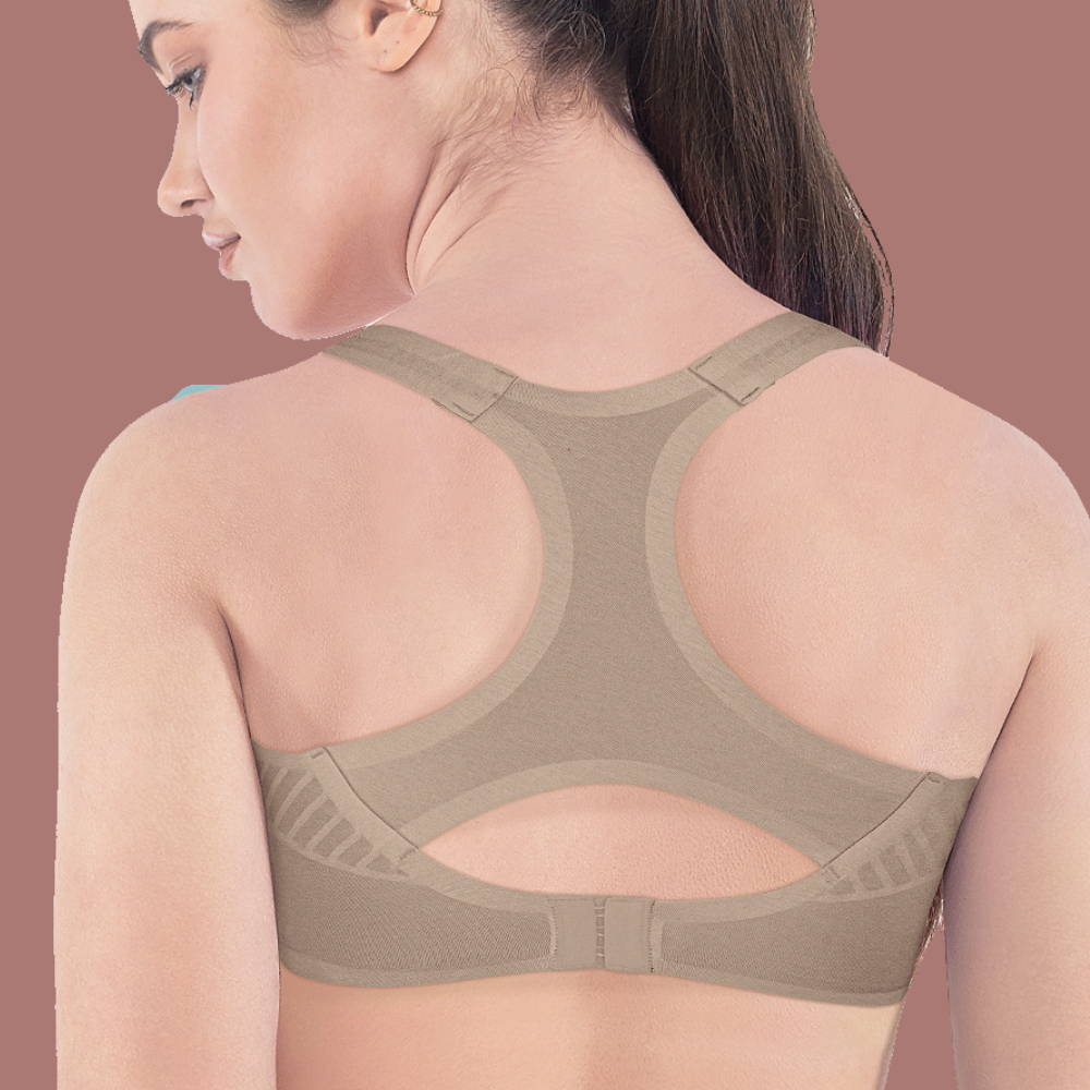 Racer Back Design Bra for women with back hook closure
