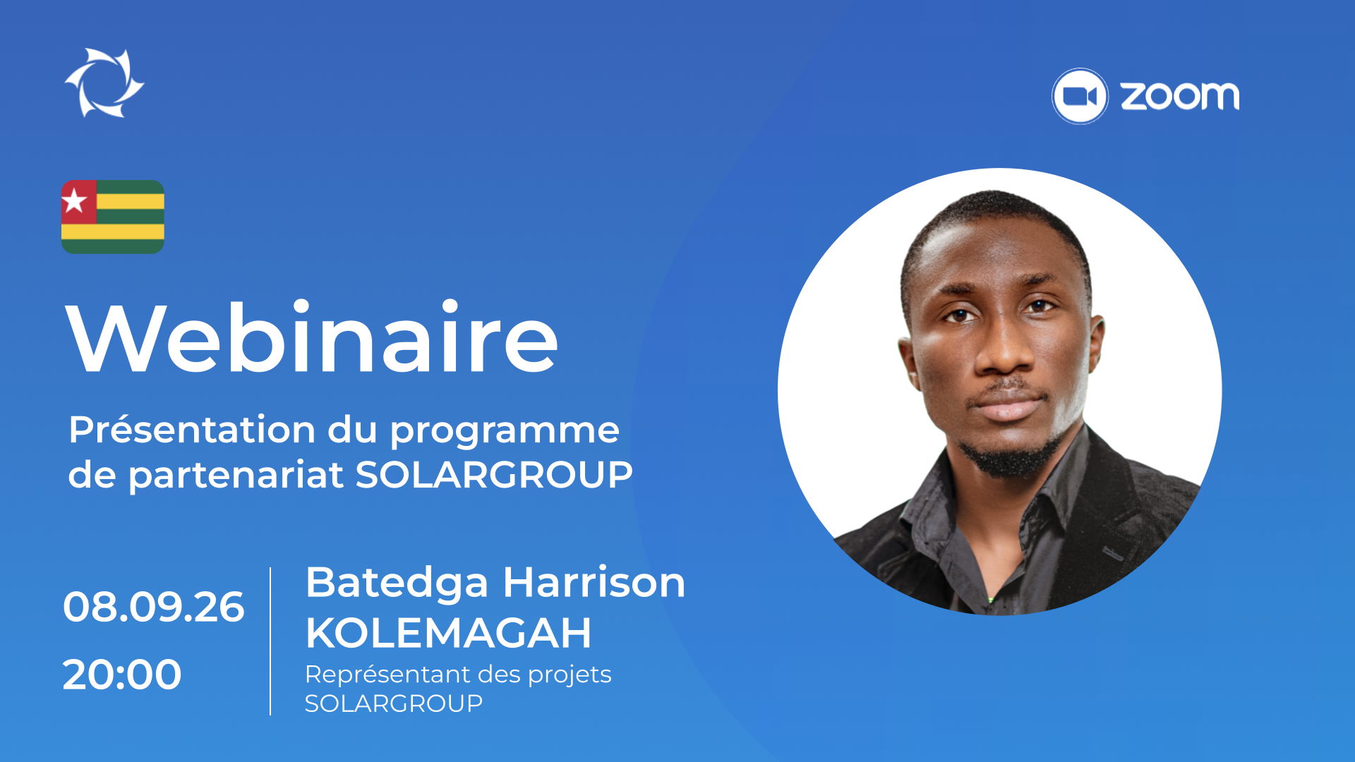 Togo. Présentation du programme de partenariat SOLARGROUP du 08.09.2026