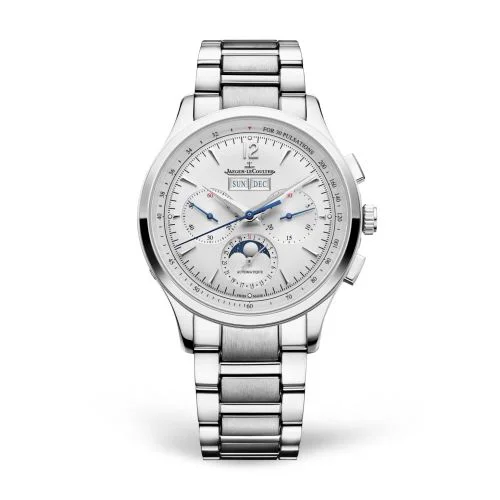 Master Control Chronograph Calendar Stainless Steel / Silver / Strap + Bracelet