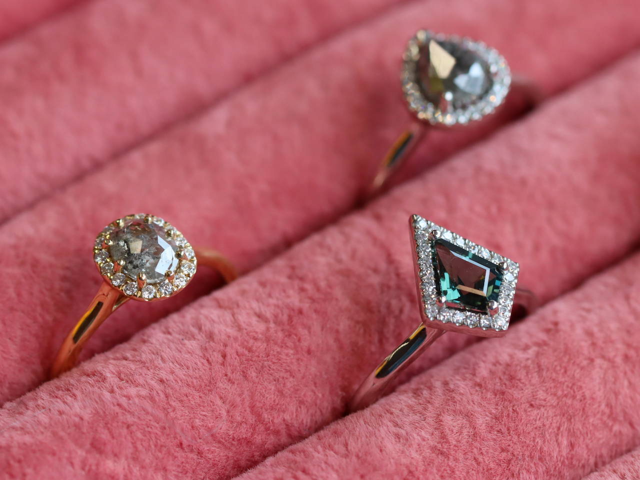 Halo engagement rings