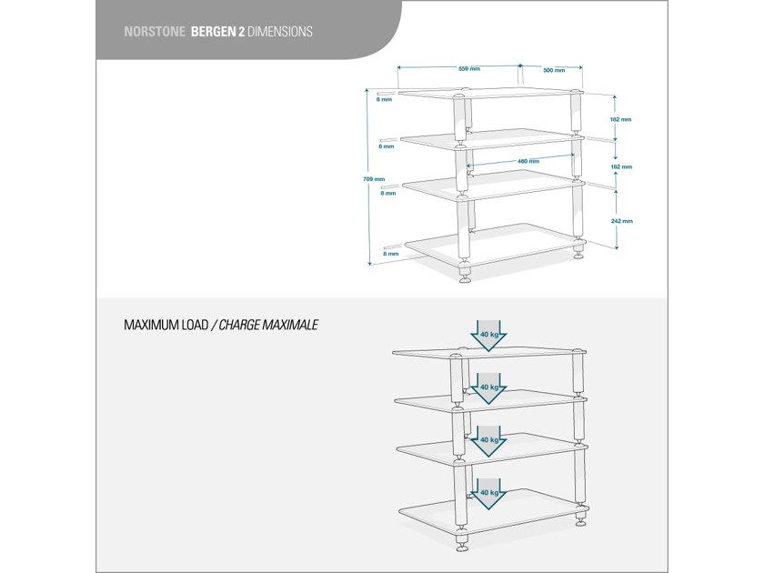 Norstone Design Bergen 2  Hi-Fi Rack