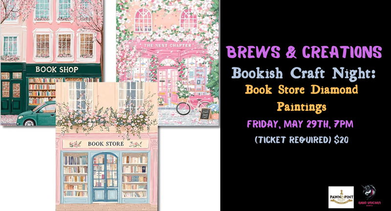 Bookish Craft Night: Book Store Diamond Paintings
