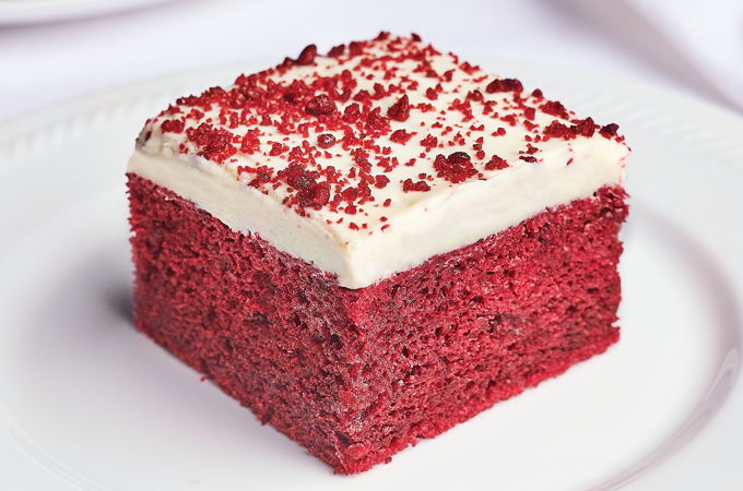 One Layer Red Velvet Cake