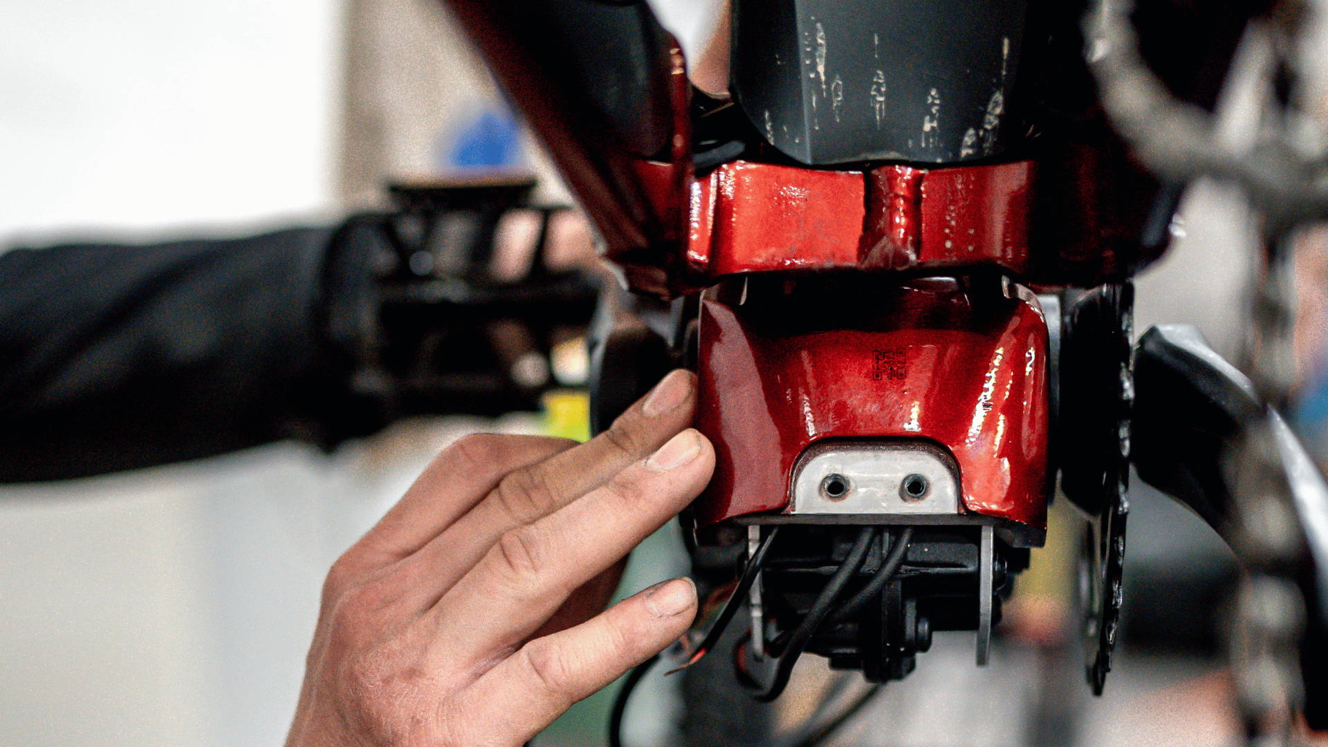 zoom op motor van een ebike