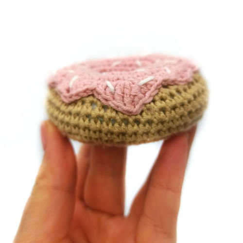 DONUT crochet pattern PDF - Crochet Food Pattern Cute Crochet Pattern Play Food Crochet Doughnut Keychain Pretend Food Amigurumi Pattern