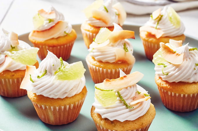 Lime and Coconut Cream Mini Cupcakes