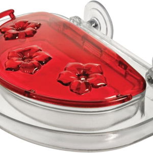Aspects Jewel Box Window Hummingbird Feeder (8 oz, Tinted Red, 2-Pack) (2 Items)